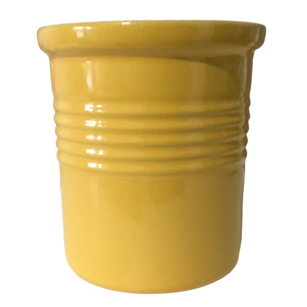Vintage Pampered Chef Traditions Collection Stoneware Crock Yellow